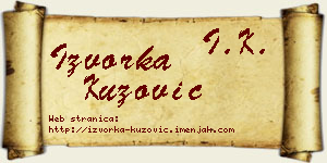 Izvorka Kuzović vizit kartica